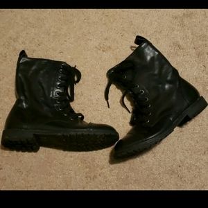 Black Combat Boots Women Size 7